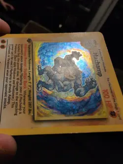 Machamp Pokemon Card 100 HP Holo First Edition Seismic Toss - Image 3
