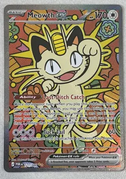 Pokemon Meowth EX Full Art Holo Rare 121/088 Me03: Perfect Order Card - Image 1