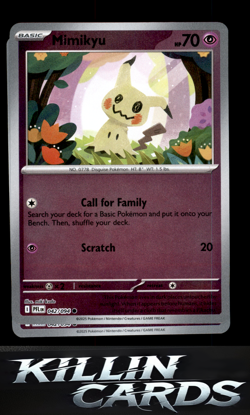 Reverse Holofoil Mimikyu 042/094 Pokemon Common ME02: Phantasmal Flames Card NM - Image 1