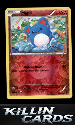 Reverse Holofoil Marill 76/114 Pokemon Common XY - Steam Siege Card NM - Image 1