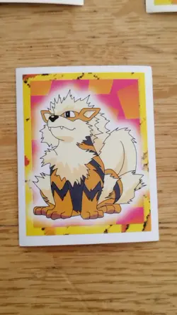 CARTE POKEMON STICKERS MERLIN 59 TOPPS 1999 Arcanin Arcanine card - Image 1