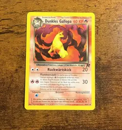 GERMAN Dark Rapidash Dunkles Gallopa 44/82 Team Rocket Pokemon Card - Image 1