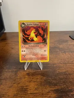 GERMAN Dark Rapidash Dunkles Gallopa 44/82 Team Rocket Pokemon Card - Image 3