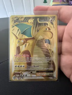 Dragonite EX 106/108 Full Art Golden Holo XY Evolutions Card NM - Image 1