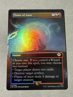 MTG FOIL Flame of Anor Borderless - The Lord of the Rings #406 NM - Image 1