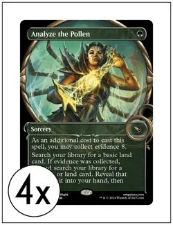 4x Analyze the Pollen, Showcase Art, Magic MTG NM - Image 1
