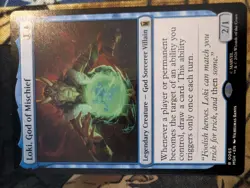 Loki, God of Mischief 65 Rare Marvel Super Heroes Magic: The Gathering Near Mint - Image 1