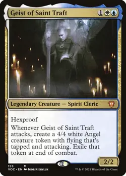 Geist of Saint Traft 155 MTG Magic: The Gathering Crimson Vow Mythic Regular NM - Image 1