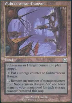 Subterranean Hangar - Foil Magic mtg Heavy Play, English Mercadian Masques x1 - Image 1
