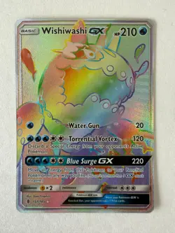 Pokemon SM - Guardians Rising #151/145 Holo Secret Rare Wishiwashi GX (Secret) - Image 1