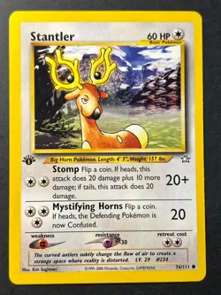 Stantler 76/111 1st Edition Neo Genesis WOTC - Pokemon Card Near Mint - Image 1