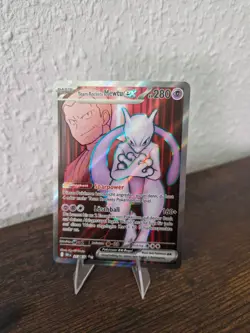 Pokemon Team Rockets Mewtu ex 213/182 Illustration Rare Deutsch NM - Image 1