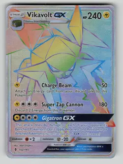Vikavolt GX (Secret) 152/145 Holo Secret Rare Guardians Rising Pokemon NM - Image 1