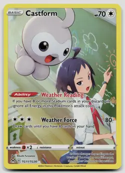 Castform TG11/TG30 Lost Origin Trainer Gallery Pokemon NM - Image 1