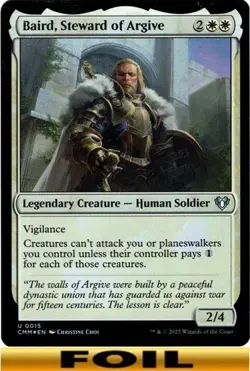 1x - Baird, Steward of Argive - FOIL #15 - Commander Masters - CUC NM MTG - Image 1