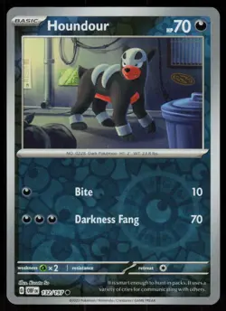 Houndour 132/197 Common Obsidian Flames Pokemon Reverse Holo Near Mint - Image 1