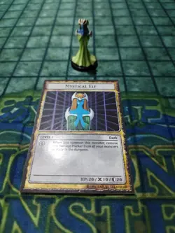 Dungeon Dice Monsters Yugioh MYSTICAL ELF with custom card DDM - Image 1