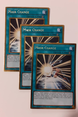 3 x Mask Change (PLAYSET) GOLD RARE 1st Ed VLP PGL3-EN083 - Image 1