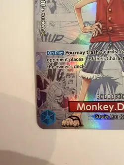 One Piece Monkey D. Luffy US Voyage College Basketball Promo P-055 UH NM - Image 4