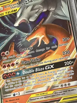 Reshiram & Charizard GX Unbroken Bonds 20/214 Pokemon Card 2019 PSA 8 Grade - Image 2