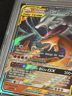 Reshiram & Charizard GX Unbroken Bonds 20/214 Pokemon Card 2019 PSA 8 Grade - Image 3