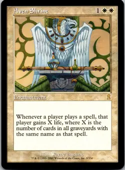 Aven Shrine [Odyssey] Magic MTG Rare Never Played NP 2001 - Image 5