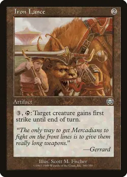 MTG Mercadian Masques --- IRON LANCE --- Uncommon! NM! Magic the Gathering! - Image 1