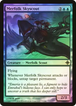 Merfolk Skyscout - LP FOIL - Rise of the Eldrazi ROE MTG - Image 1