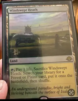 MTG Prerelease Foil Windswept Heath Card Modern Horizons 3 - Image 1
