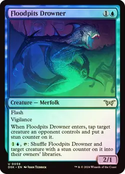 Floodpits Drowner - LP FOIL - Duskmourn: House of Horror DSK MTG - Image 1