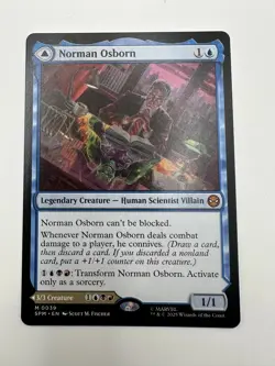 NM/M - Norman Osborn/Green Goblin M 0039 - MTG Marvel's Spider-Man IN Hand - Image 3