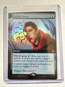 MTG Spider-Man Spider-Sense 0284 Extended Art Foil Buy-a-Box Promo NEW - Image 1