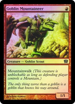 Goblin Mountaineer - MP FOIL - 9th Edition 9ED MTG - Image 1