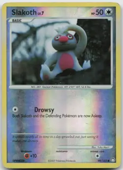 Slakoth 99/123 Common Mysterious Treasures Pokemon TCG Reverse Holo HP - Image 1