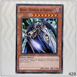 Belial - Marquis of Darkness - SDGU-EN015 - Common 1st Edition Yugioh - Image 1