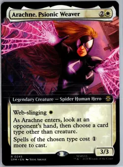 Arachne, Psionic Weaver (Extended Art) 245 MTG Marvel's Spider-Man Non-Foil NM/M - Image 1
