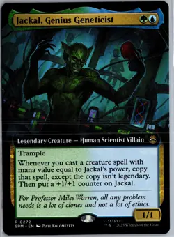 Jackal, Genius Geneticist (Extended Art) 272 MTG Spider-Man Non-Foil NM/M - Image 1