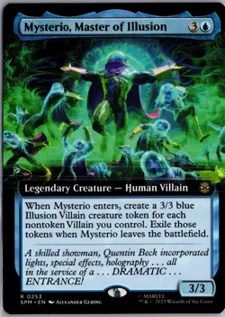 Mysterio, Master of Illusion (Extended Art) 253 MTG Spider-Man Non-Foil NM/M - Image 1