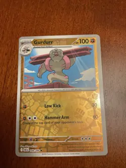 Gurdurr 048/086 Black Bolt Reverse Holo Pokemon TCG Card - Image 1