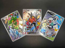 Pokemon First Partner Collection Illustration Cards- Snivy, Tepig, & Oshawott NM - Image 1