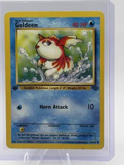 Pokemon TCG Goldeen Jungle Card 53/64 Regular Common 1st Edition - Image 1