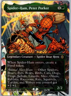 Spider-Ham, Peter Porker (Borderless) 201 MTG Marvel's Spider-Man Non-Foil NM/M - Image 1