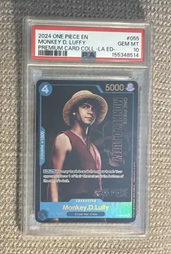 2024 ONE PIECE MONKEY D. LUFFY P-055 PREMIUM CARD Live Action PSA 10 GEM MT - Image 1
