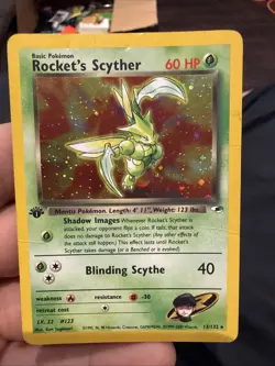 Rockets Scyther Holo Gym Heroes First Edition 13/132 Pokemon Card - Image 1