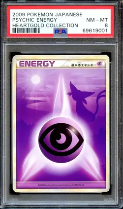 PSA 8 Espeon Psychic Energy Heartgold Collection Japanese Pokemon Card NM - Image 1
