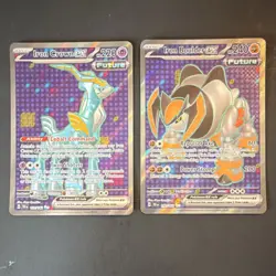 Pokemon TCG 2 Card Lot Holo EX Temporal Forces Iron Crown Iron Boulder English - Image 1