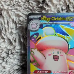 Mega Clefable ex 103/88 POR EN Full Art Ultra Rare Perfect Order Pokemon TCG NM - Image 4