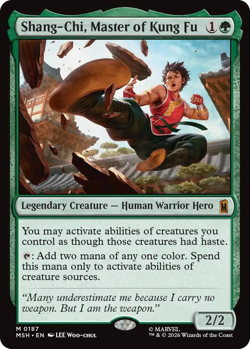 MTG magic 1x Shang-Chi, Master of Kung Fu FOIL (M/NM) Marvel Super Heroes - Image 1
