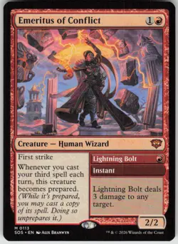 MTG Emeritus of Conflict NM Secrets of Strixhaven Magic 113 - Image 1