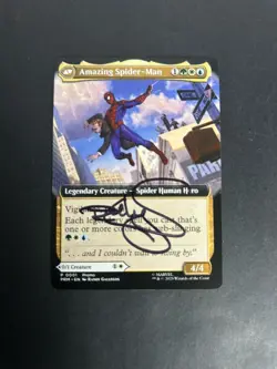 MTG Magic the Gathering Peter Parker Amazing Spider-Man Promo Signed By Artist - Image 3
